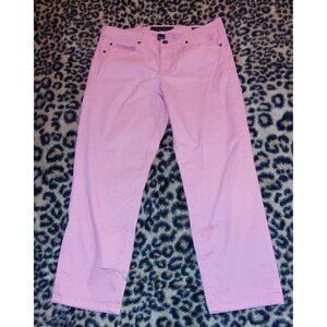 Calvin Klein Jeans Pink Skinny Crop Denim Pants Womens Size 12 Capri
